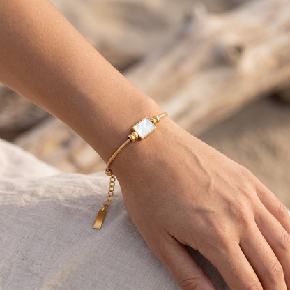 Asea Lunara Mother of Pearl Bracelet — worn by model