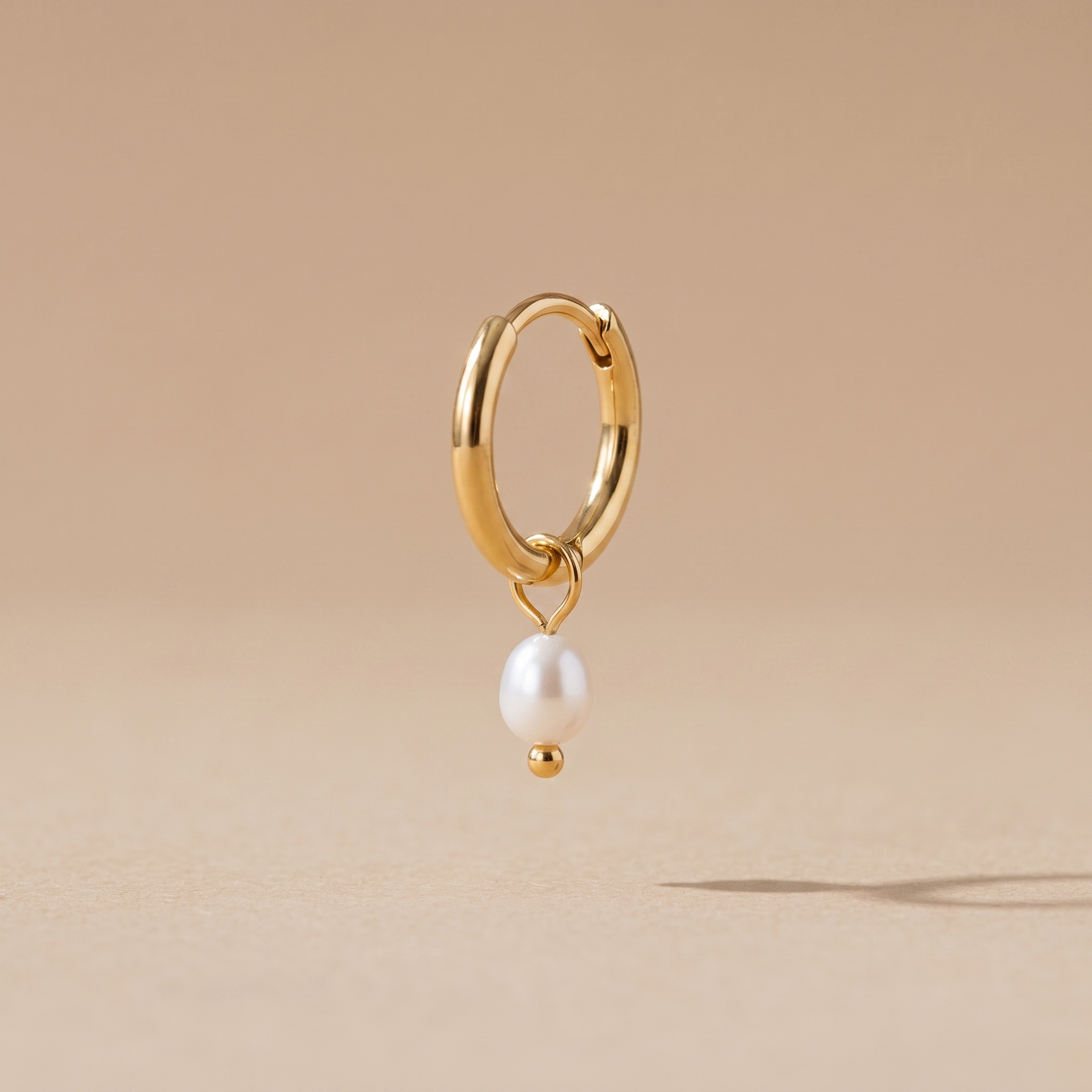 Asea Freshwater Pearl Huggies — front view