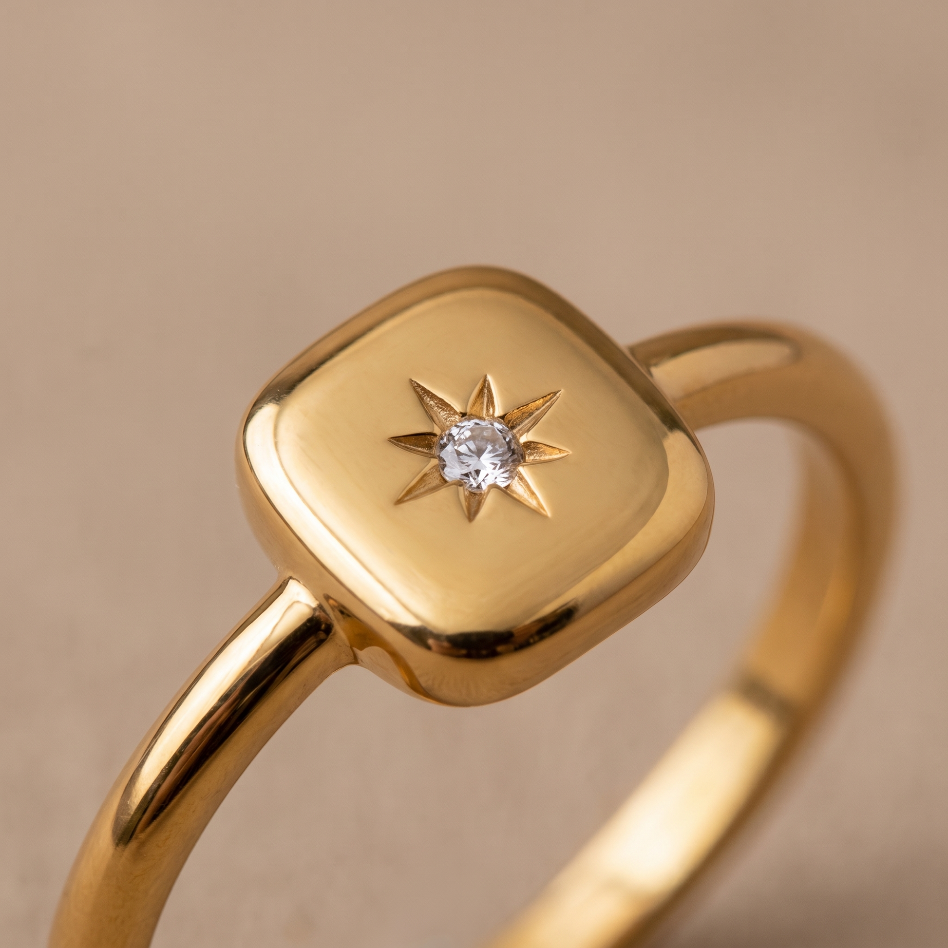 Asea Lumina Starburst Ring — close-up detail
