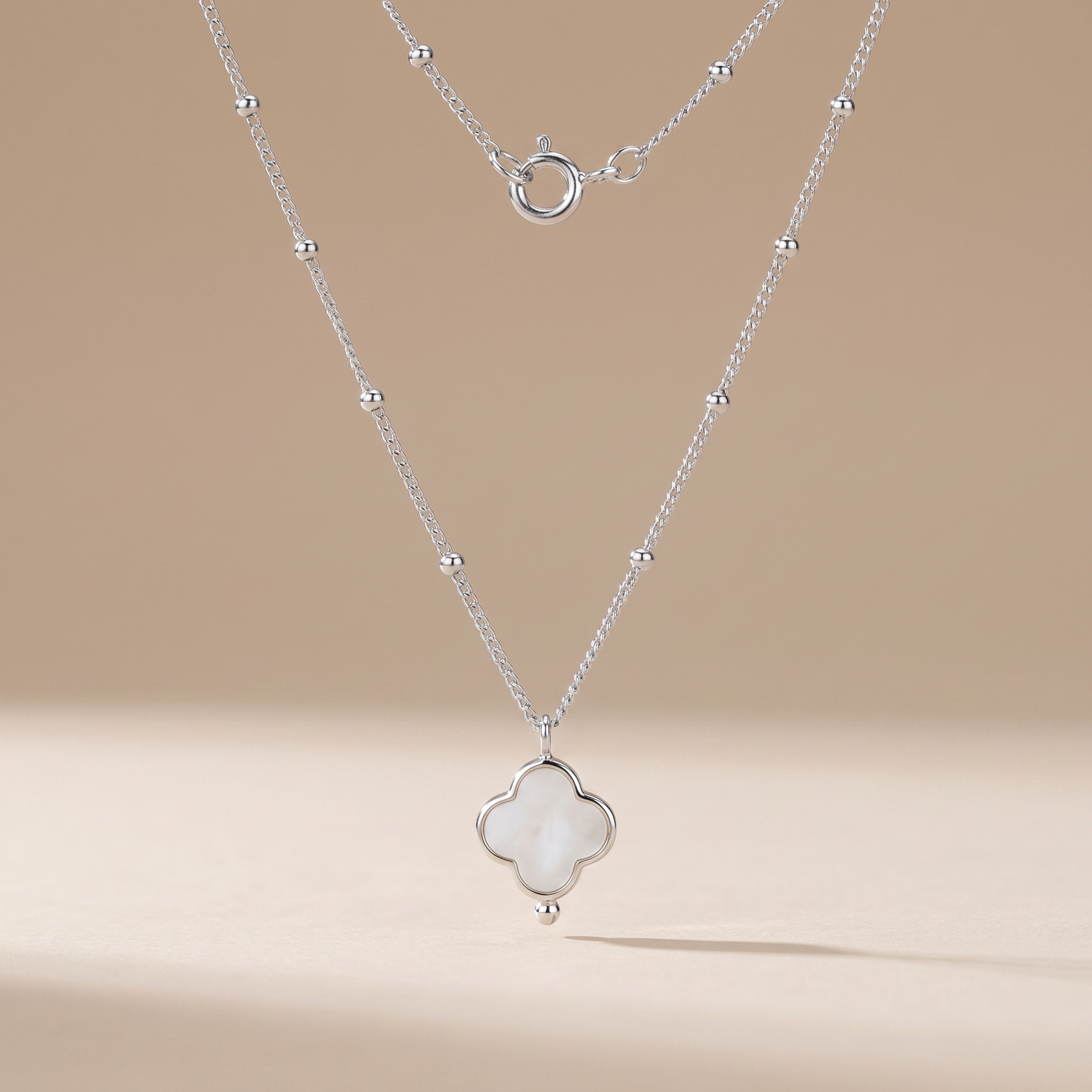 Asea Procida Quatrefoil Necklace — Silver Color