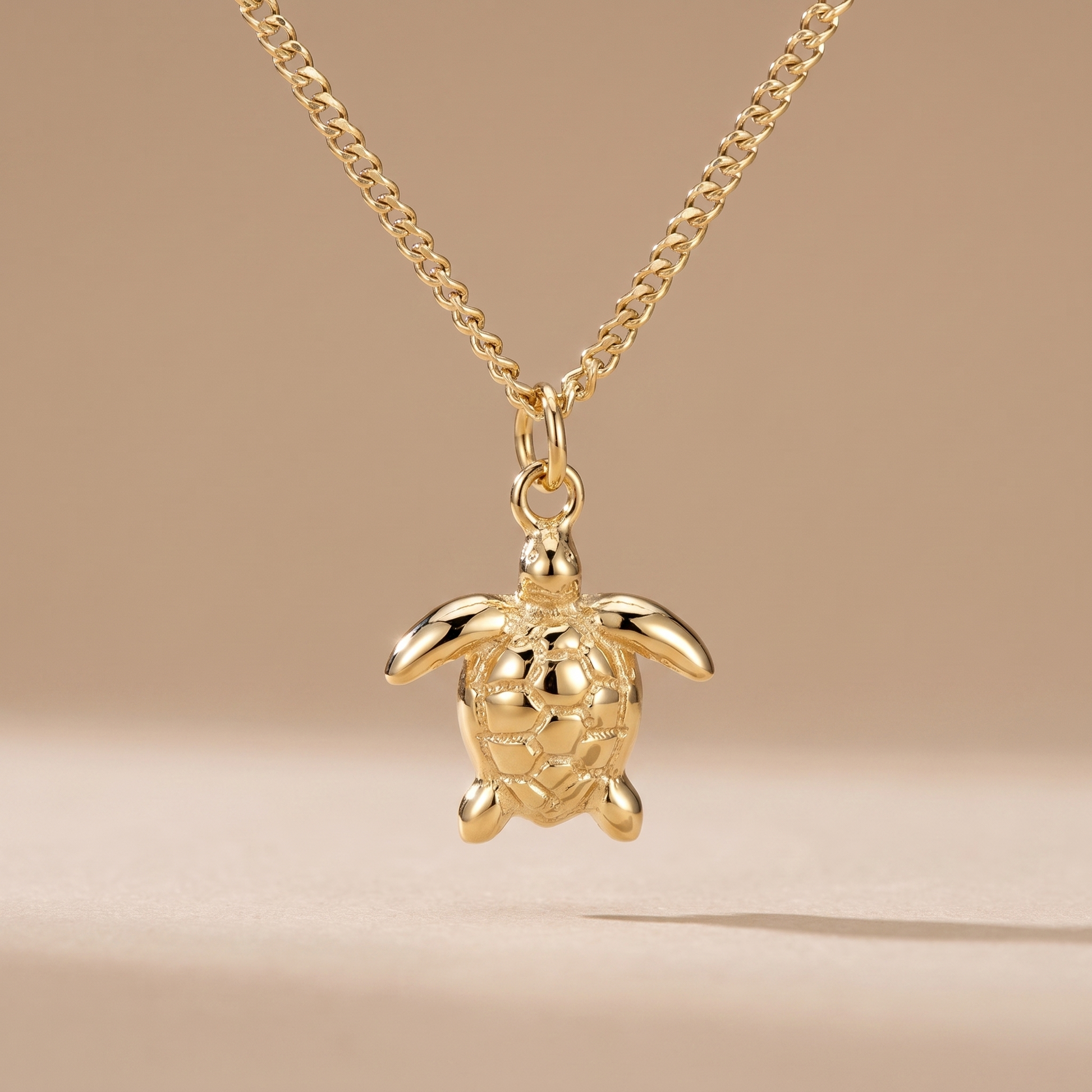Asea Sea Turtle Pendant Necklace — front view