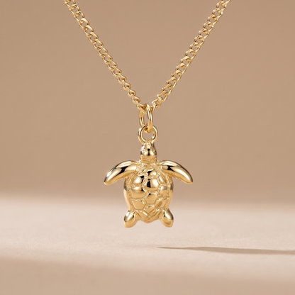 Asea Sea Turtle Pendant Necklace — front view