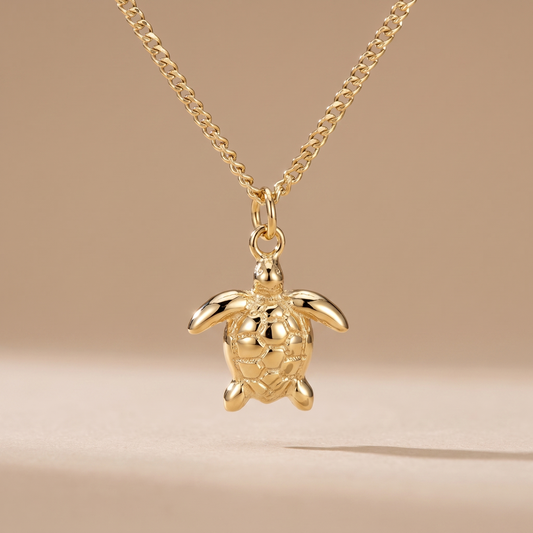 Asea Sea Turtle Pendant Necklace — front view