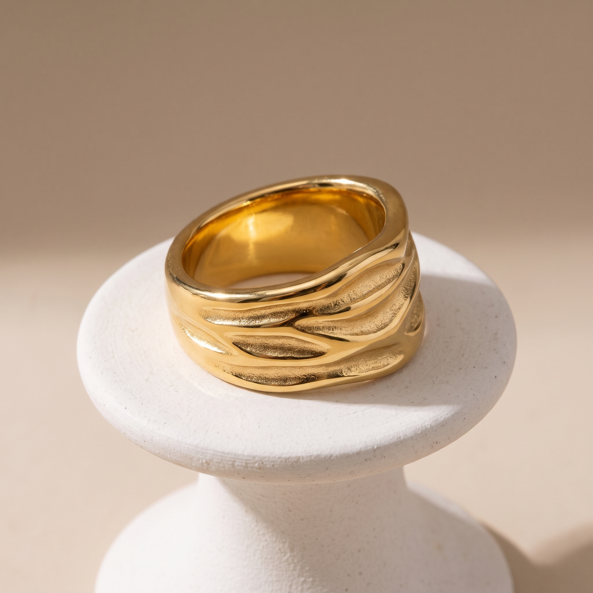 Asea Amara Sculptural Statement Ring — angle