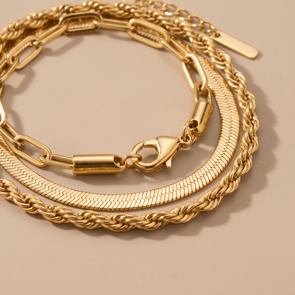 Asea Essential Bracelet Trio Set — close-up detail