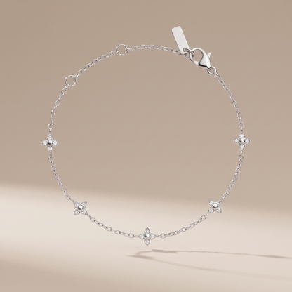 Asea Quatrefoil Charm Bracelet — Silver color