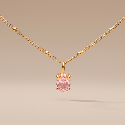 Asea Rosé Pendant Necklace — front view