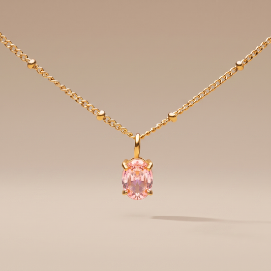 Asea Rosé Pendant Necklace — front view