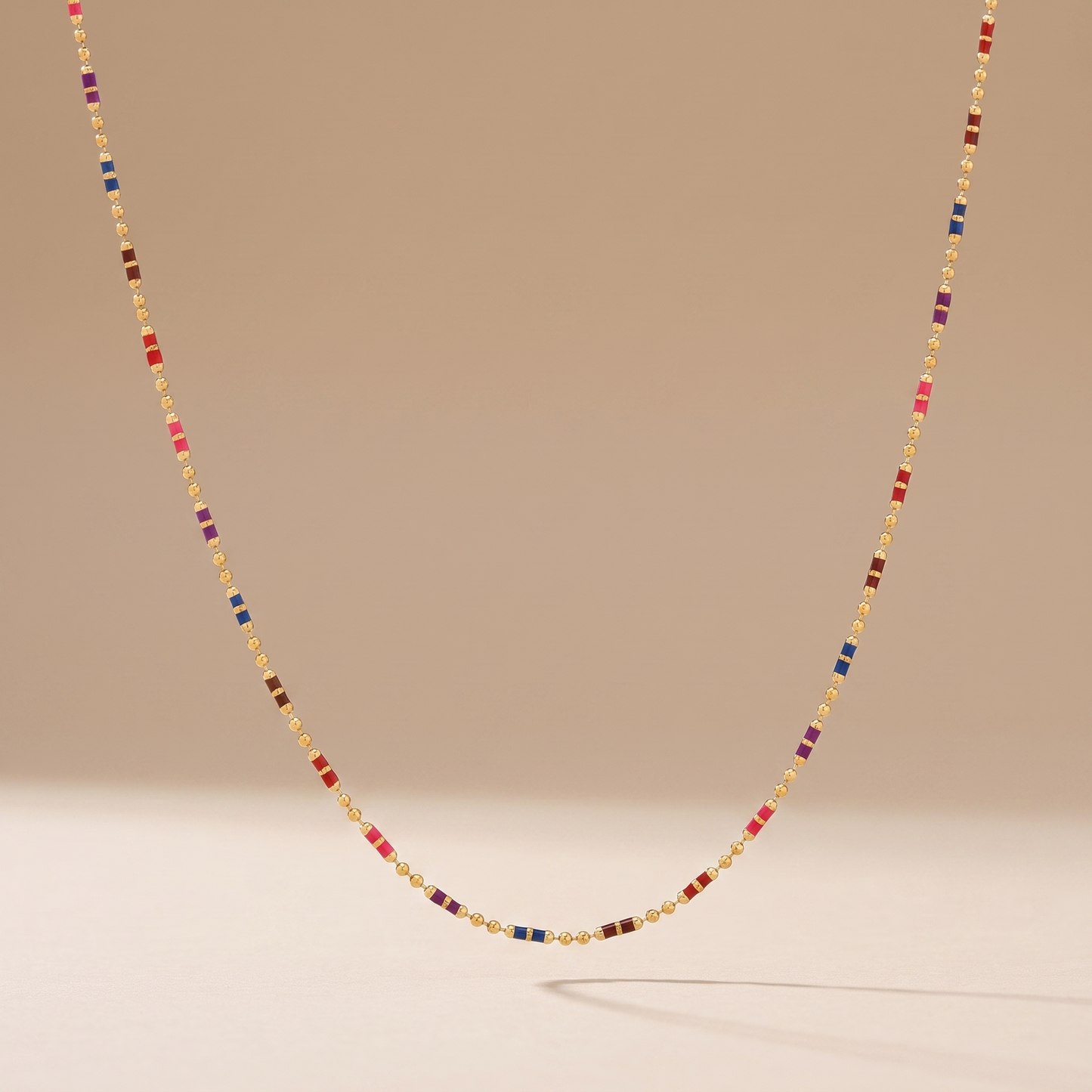 Asea Ensenada Rainbow Bead Choker — front view