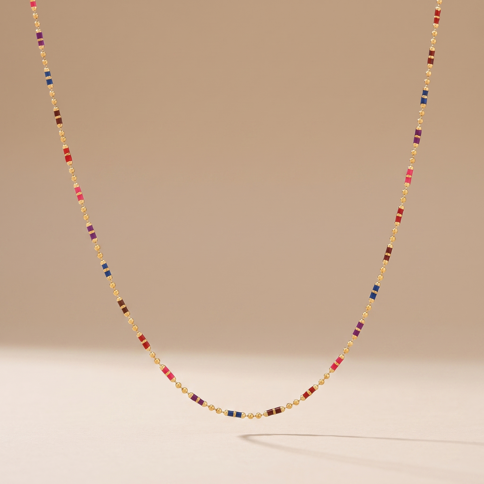 Asea Ensenada Rainbow Bead Choker — front view