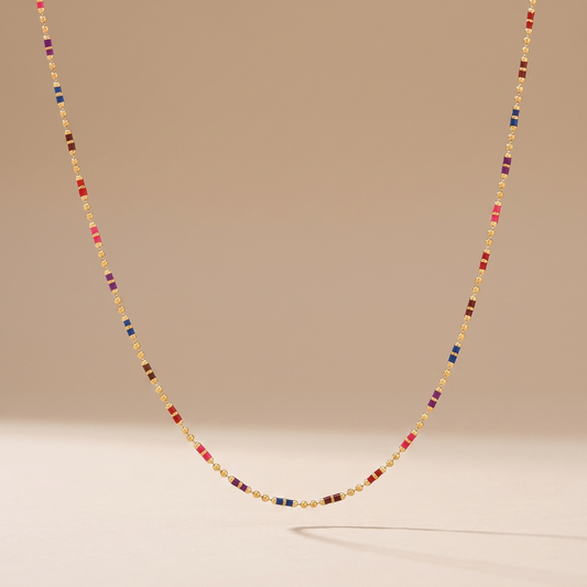 Asea Ensenada Rainbow Bead Choker — front view