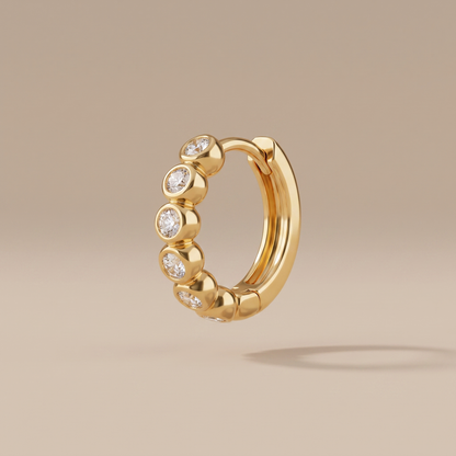 Asea Gem-Beaded Sparkle Hoops — front view