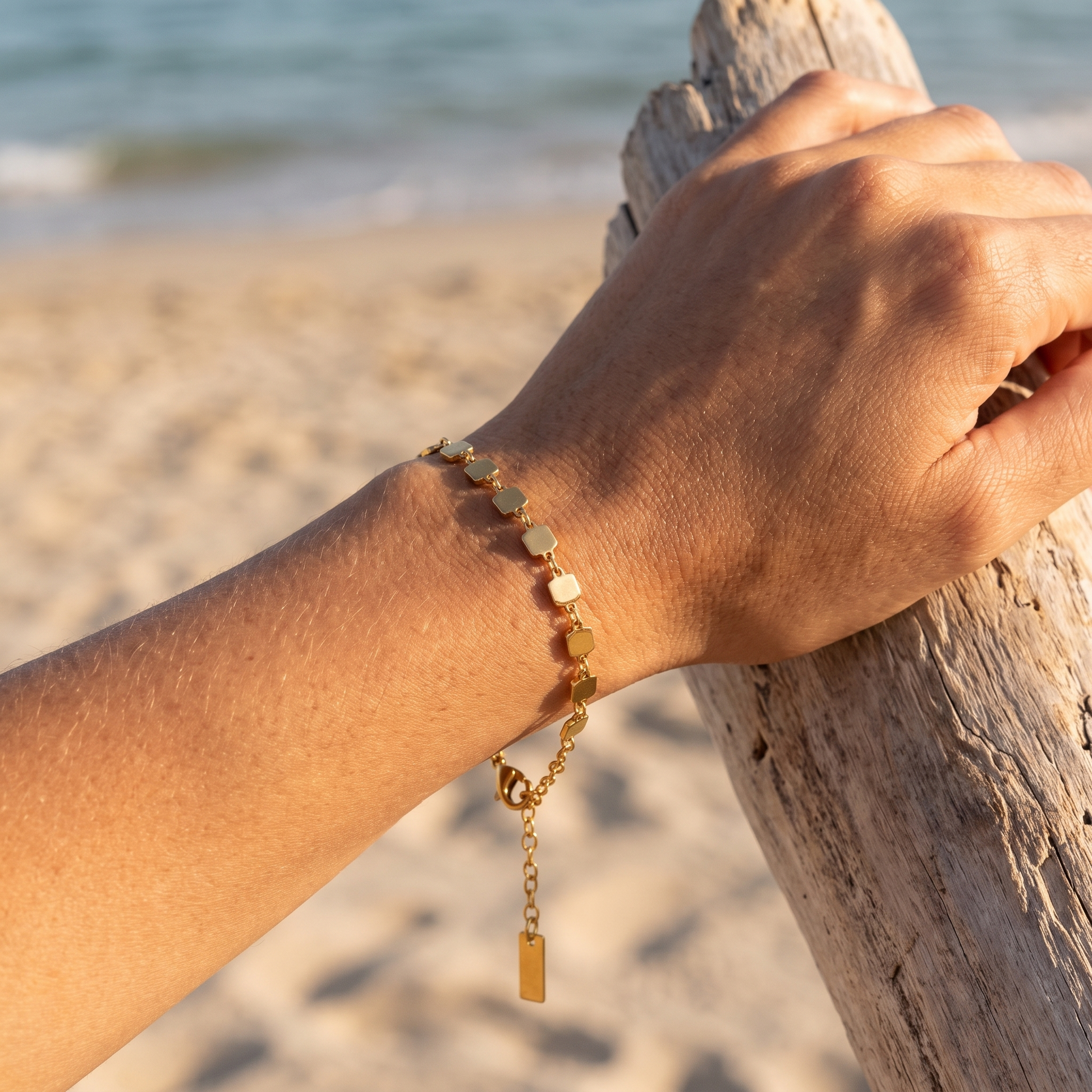Asea Sunlit Tile Bracelet — worn by model
