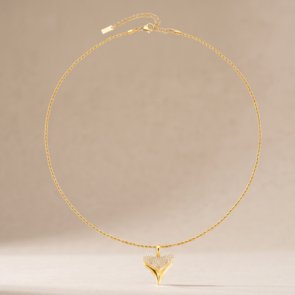 Asea Zircon Shark Tooth Necklace — front view
