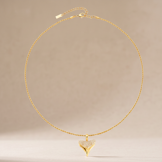 Asea Zircon Shark Tooth Necklace — front view