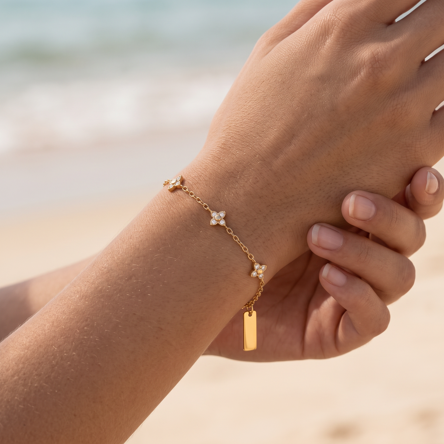 Asea Quatrefoil Charm Bracelet — worn by model