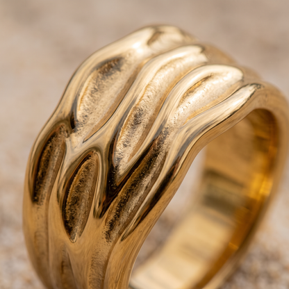 Asea Amara Sculptural Statement Ring — close-up detail