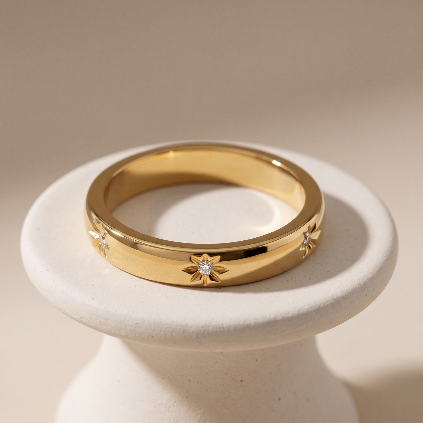 Asea Zircon Sparkle Band Ring — angle