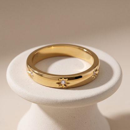 Asea Zircon Sparkle Band Ring — angle
