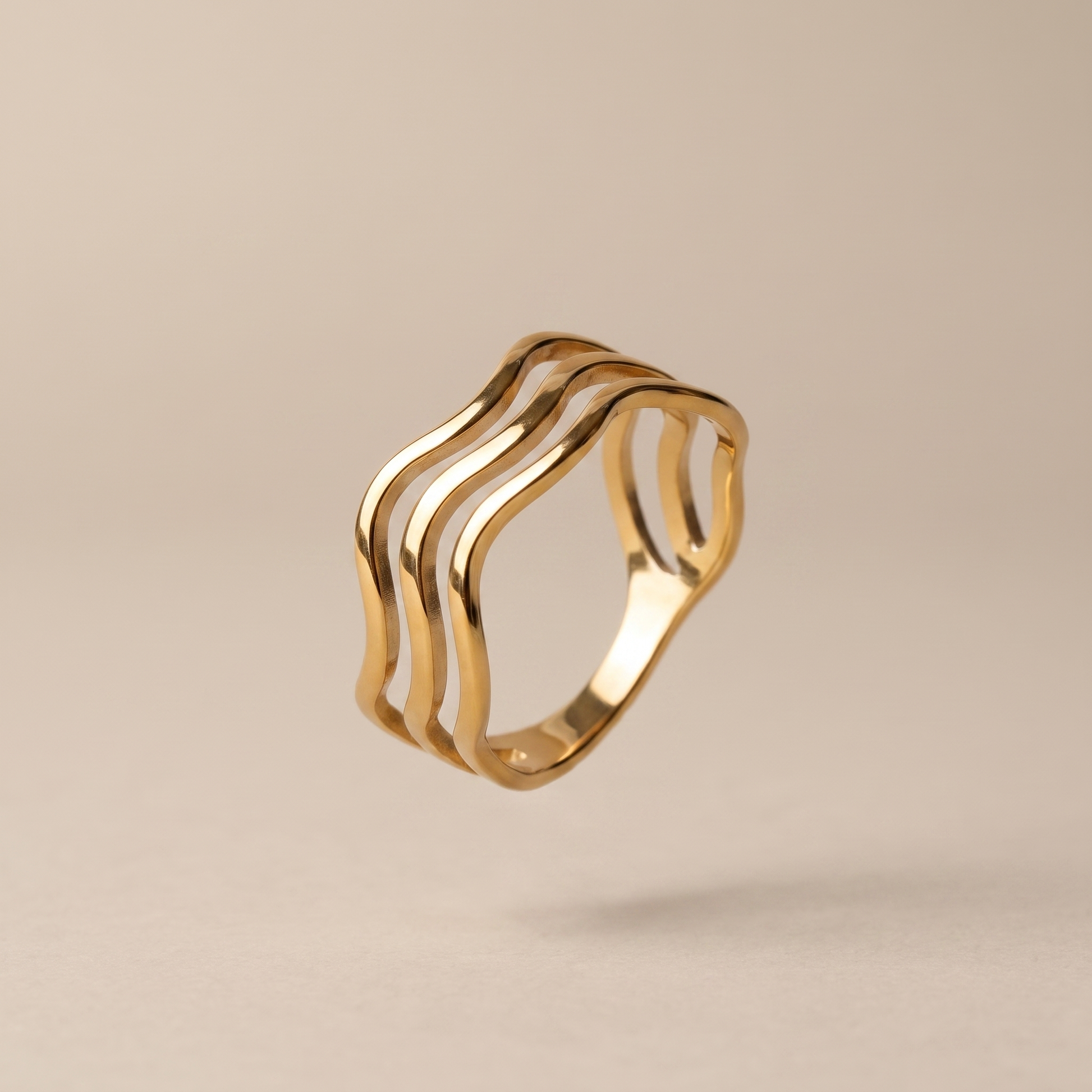Asea Ocean Waves Ring — front view