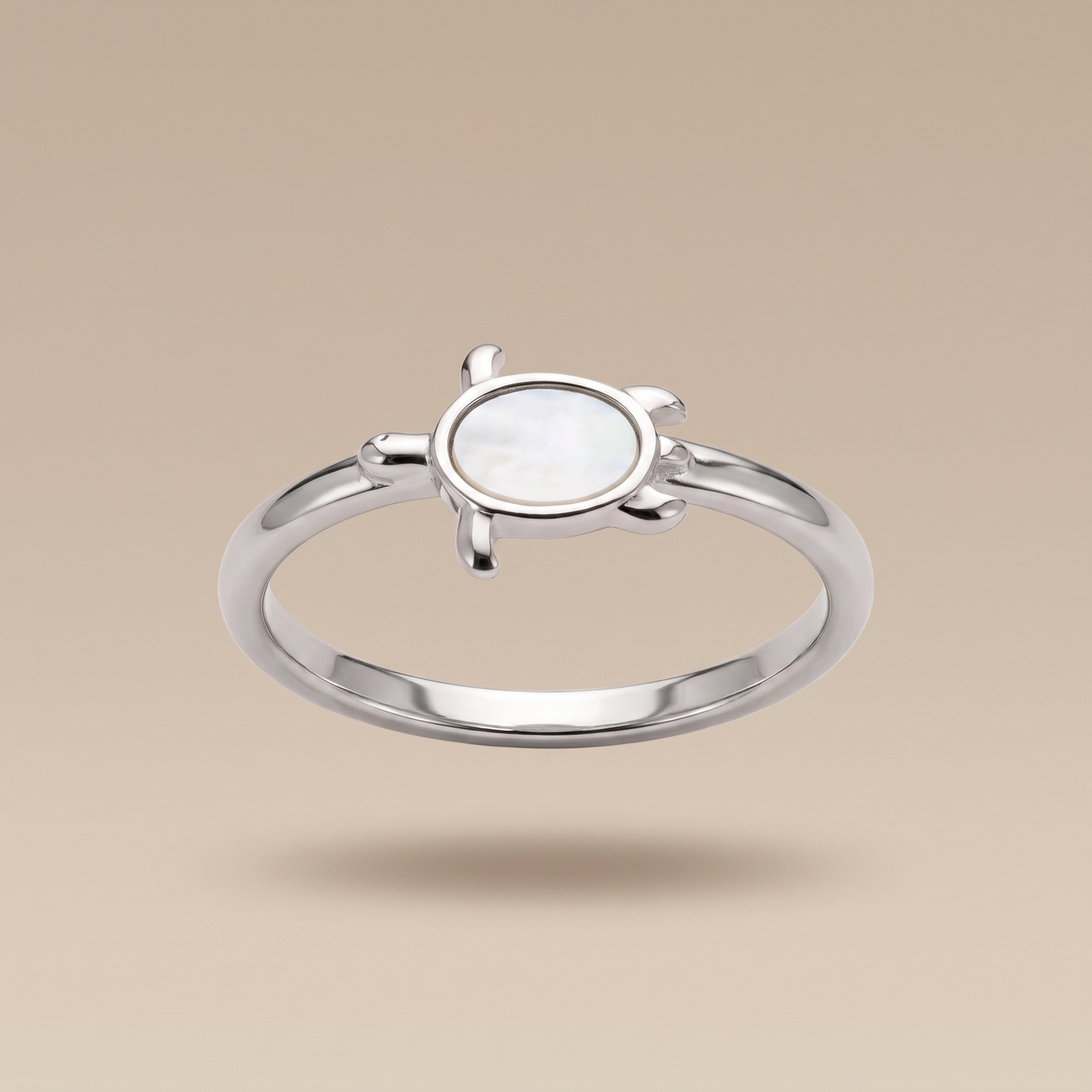 Asea Sea Turtle Pearl Ring — Silver color