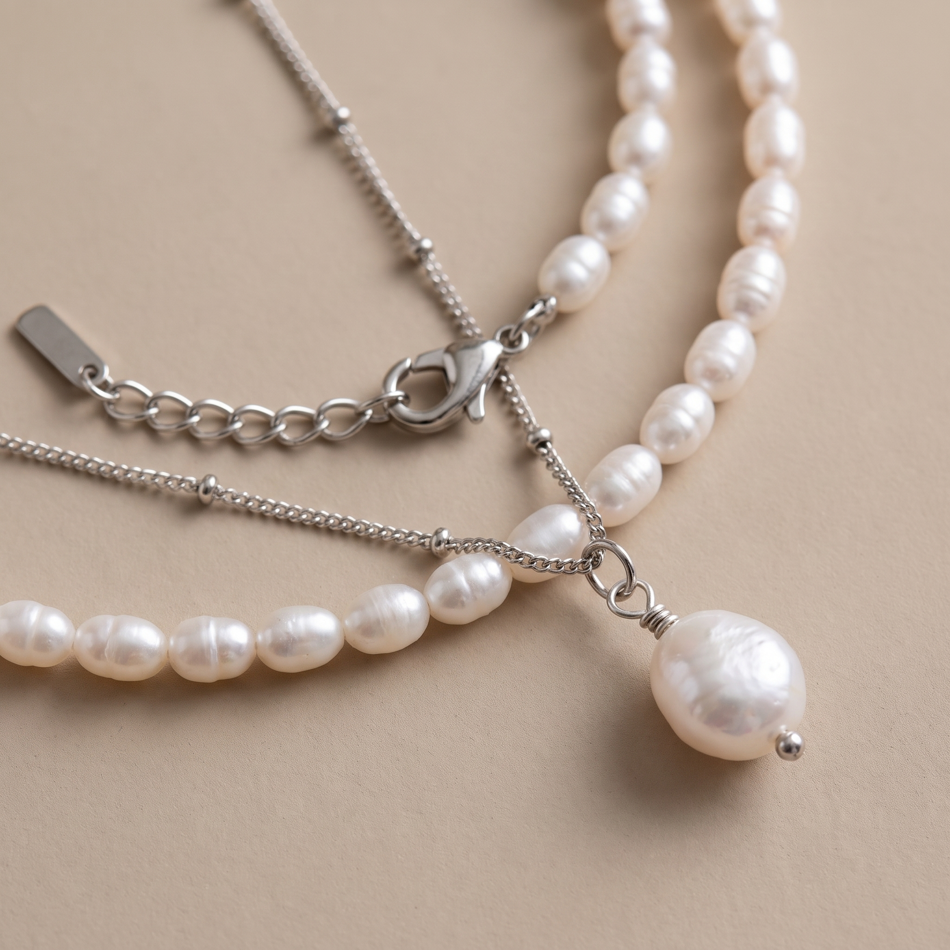 Asea Aloha Pearl Bundle | Silver — close-up detail