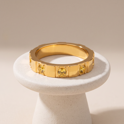 Asea Lemon Zest Band Ring — angle