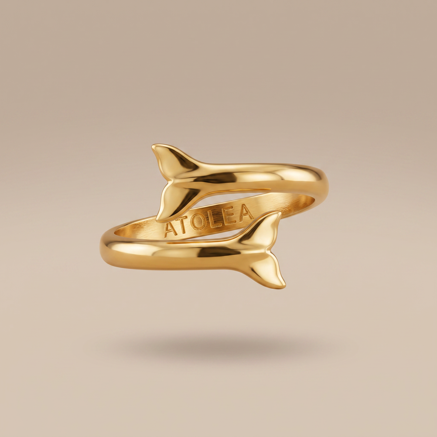 Asea Whale Tail Wrap Ring — front view