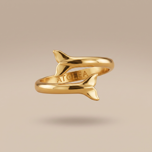 Asea Whale Tail Wrap Ring — front view