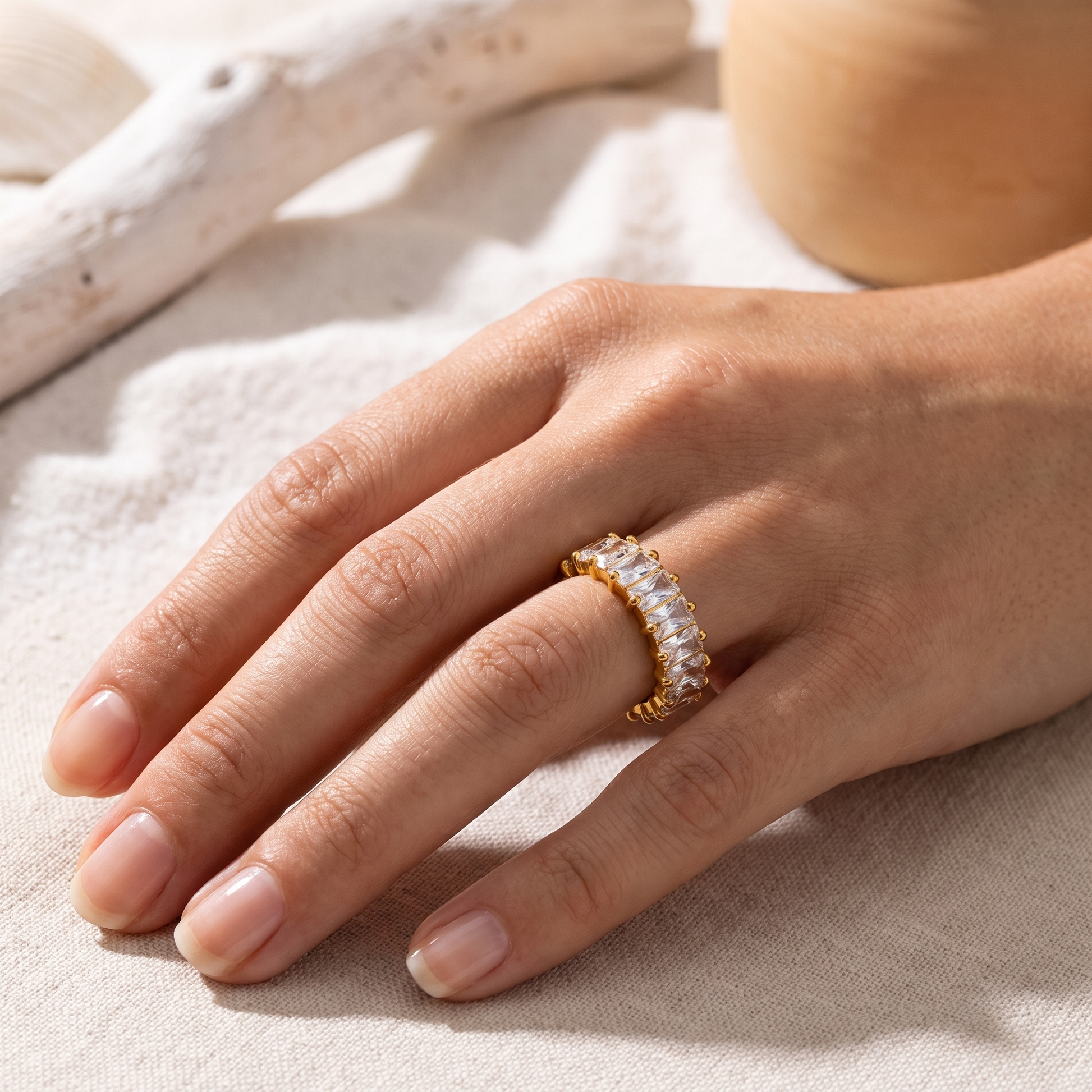 Asea Full Eternity Band Ring — worn by model