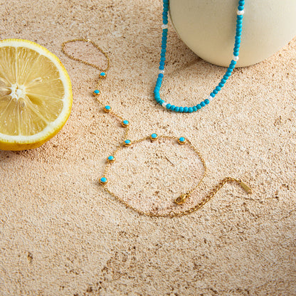 Sirena Turquoise Hand Chain Bracelet