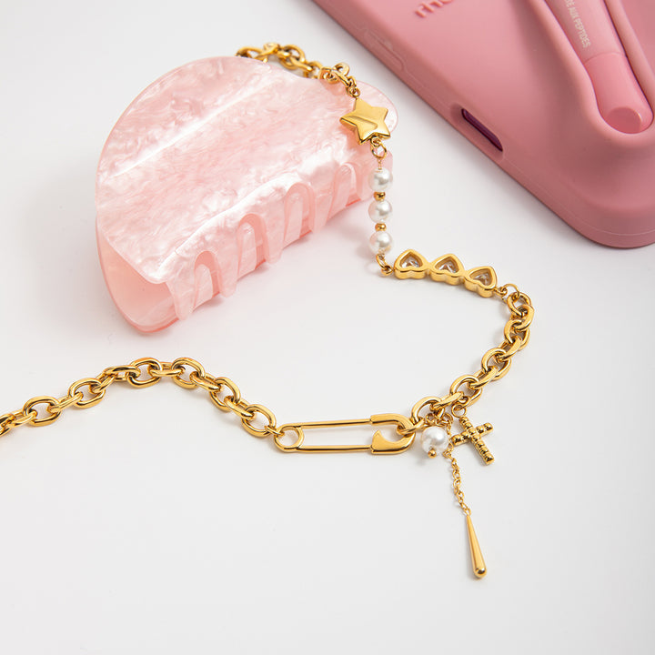 Marea Mixed Link Talisman Necklace