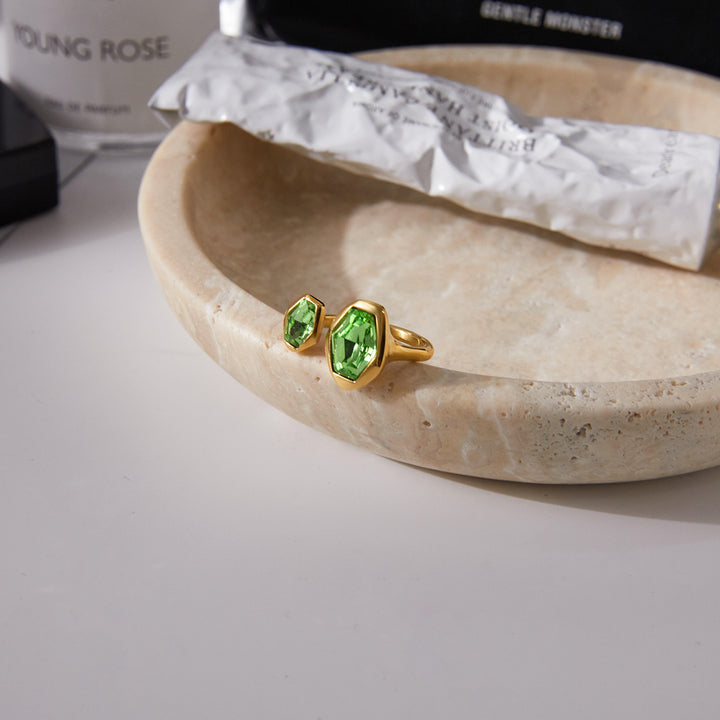 Marea Paired Bezel Cuff Ring
