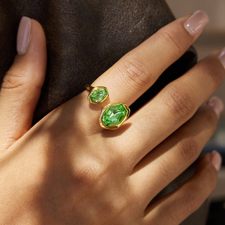 Marea Paired Bezel Cuff Ring