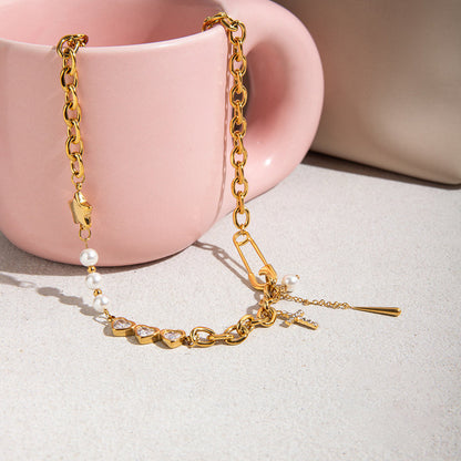 Marea Mixed Link Talisman Necklace