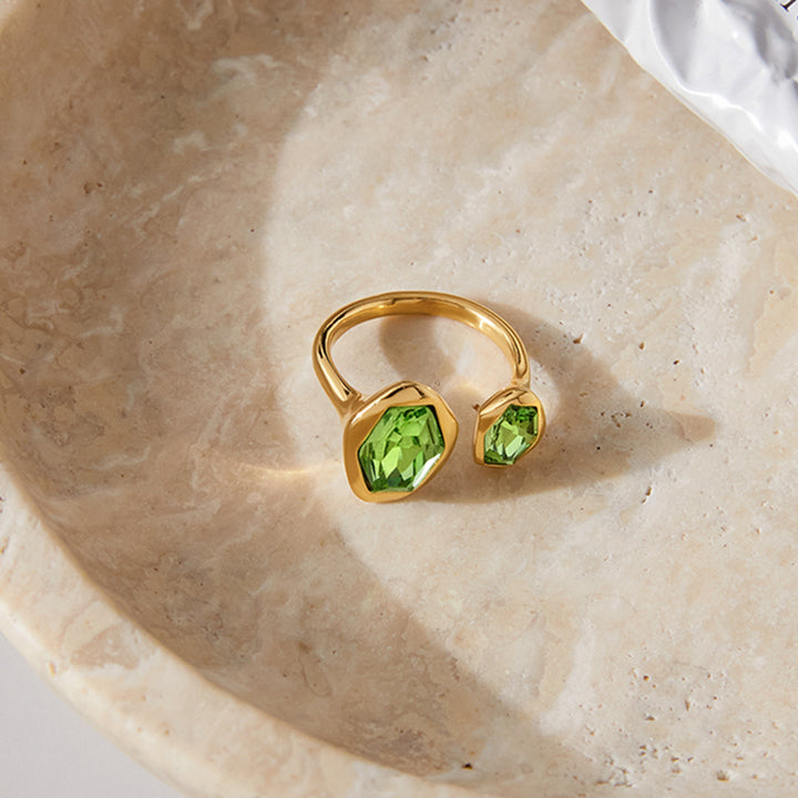Marea Paired Bezel Cuff Ring