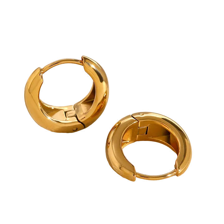 Marea Bicolour Domed Hoop Earrings