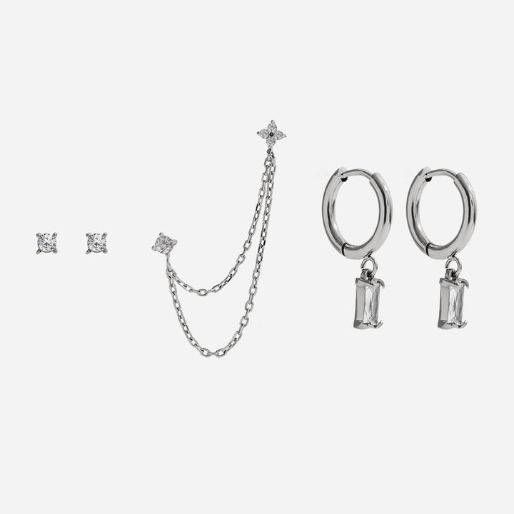 Marea Asymmetric Multi-Piece Earrings
