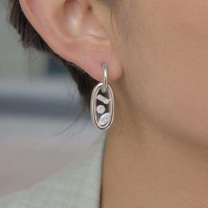 Calanque Chained Oval Earrings