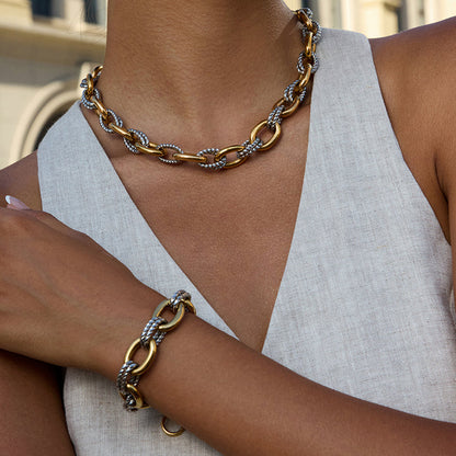 Tidewater Mixed Metal Chain Necklace