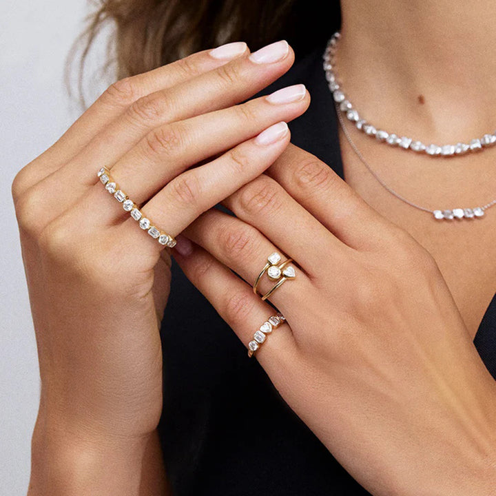 Salina Triple Crystal Wrap Ring