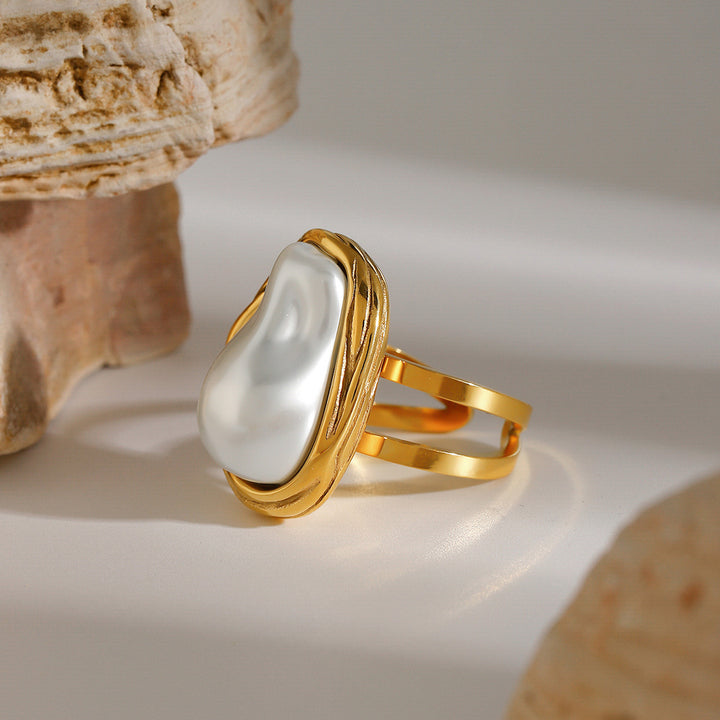 Ondine Freeform Pearl Cuff Ring