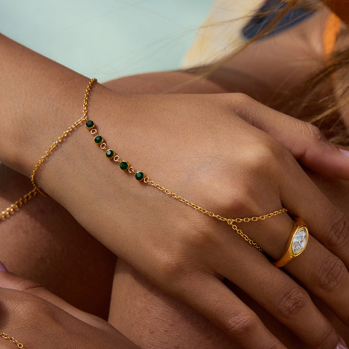 Calanque Ring-Linked Stone Bracelet