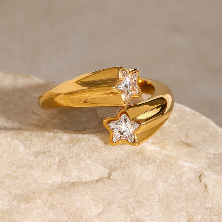 Vela Double Star Open Ring