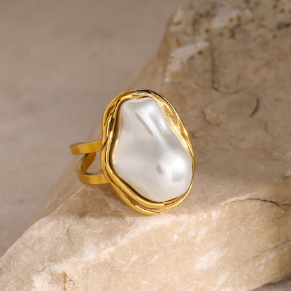 Ondine Freeform Pearl Cuff Ring