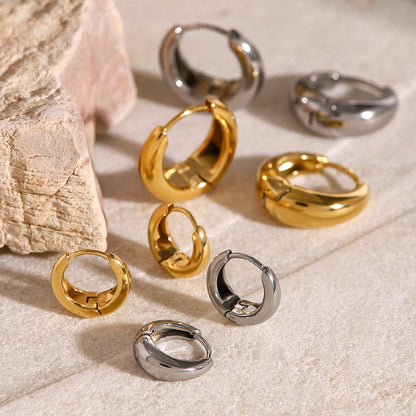 Marea Bold Curved Hoop Earrings