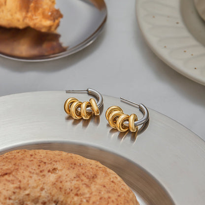 Salina Layered Band Hoop Earrings