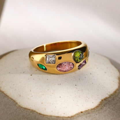 Calanque Prismatic Bezel Ring