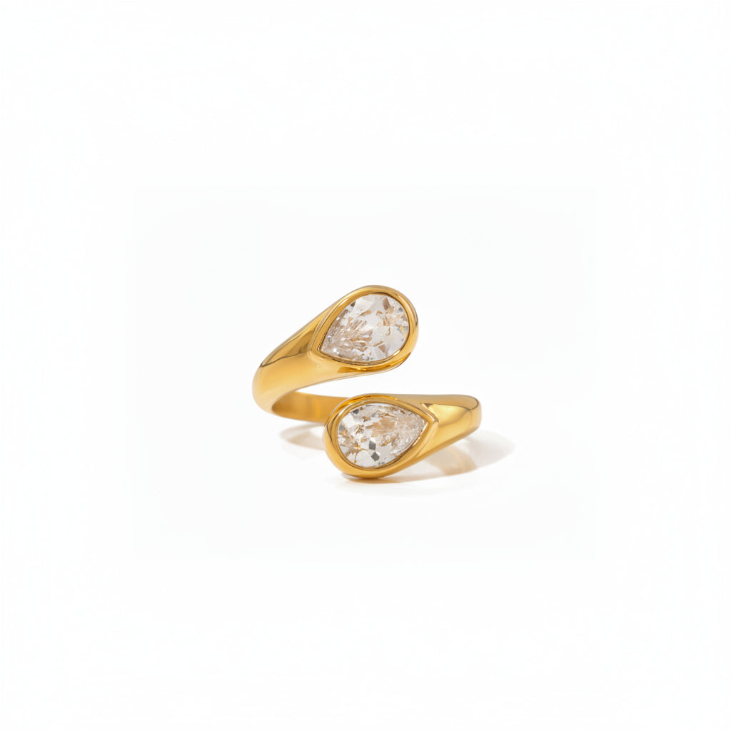 Marea Twin Pear Cuff Ring