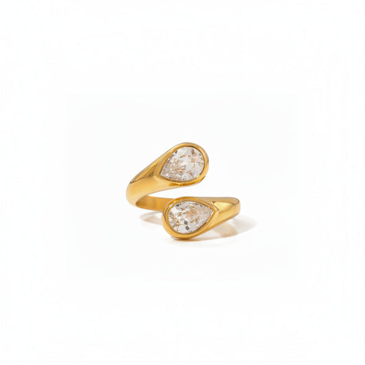 Marea Twin Pear Cuff Ring